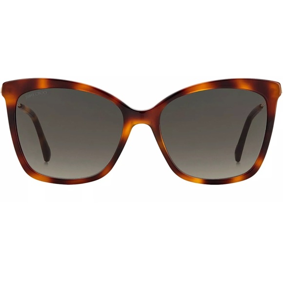 NWT [Jimmy Choo] OLYE Women’s Sunglasses Havana with Case - Picture 2 of 8